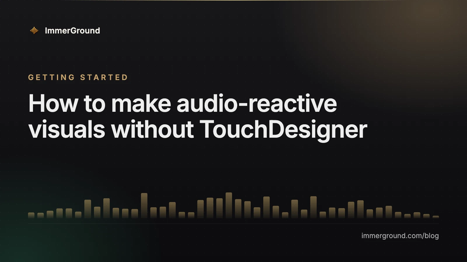 How to make audio-reactive visuals without TouchDesigner
