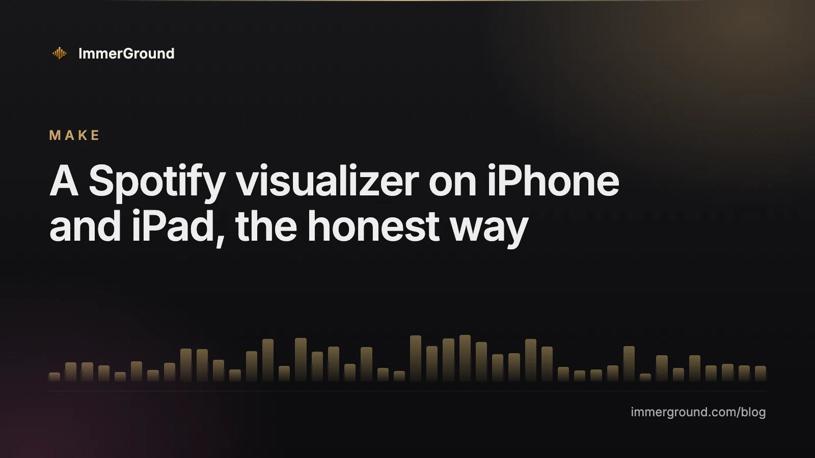 A Spotify visualizer on iPhone and iPad, the honest way