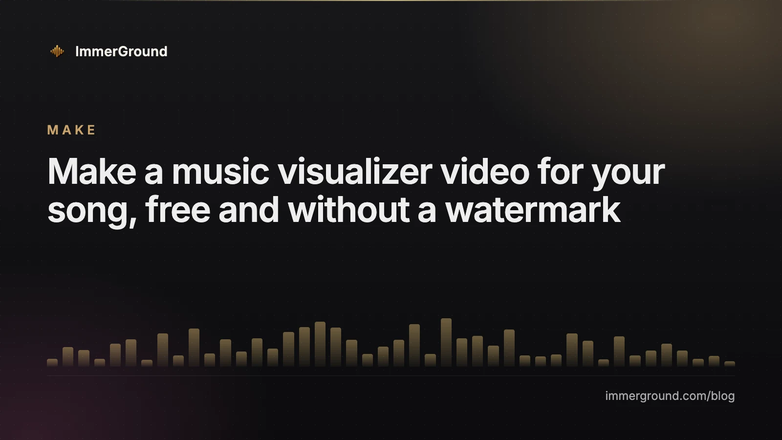Make a music visualizer video for your song, free and without a watermark