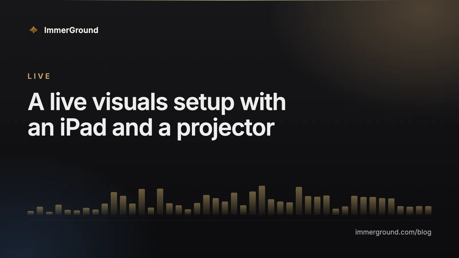 A live visuals setup with an iPad and a projector
