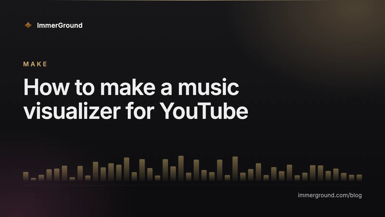 How to make a music visualizer for YouTube