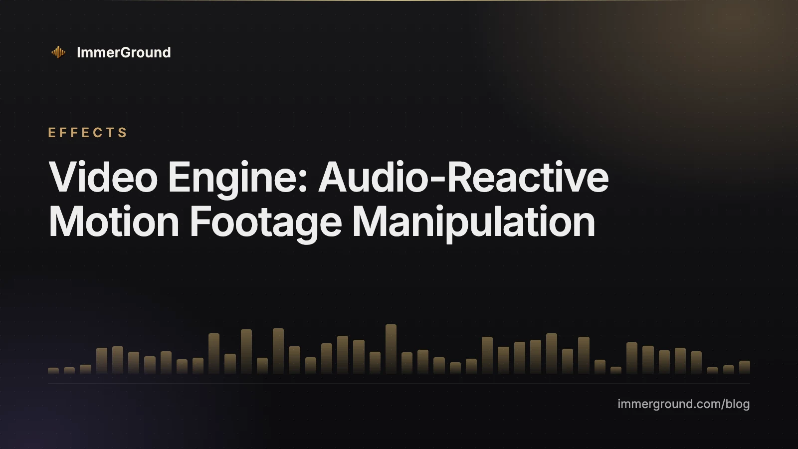 Video Engine: Audio-Reactive Motion Footage Manipulation